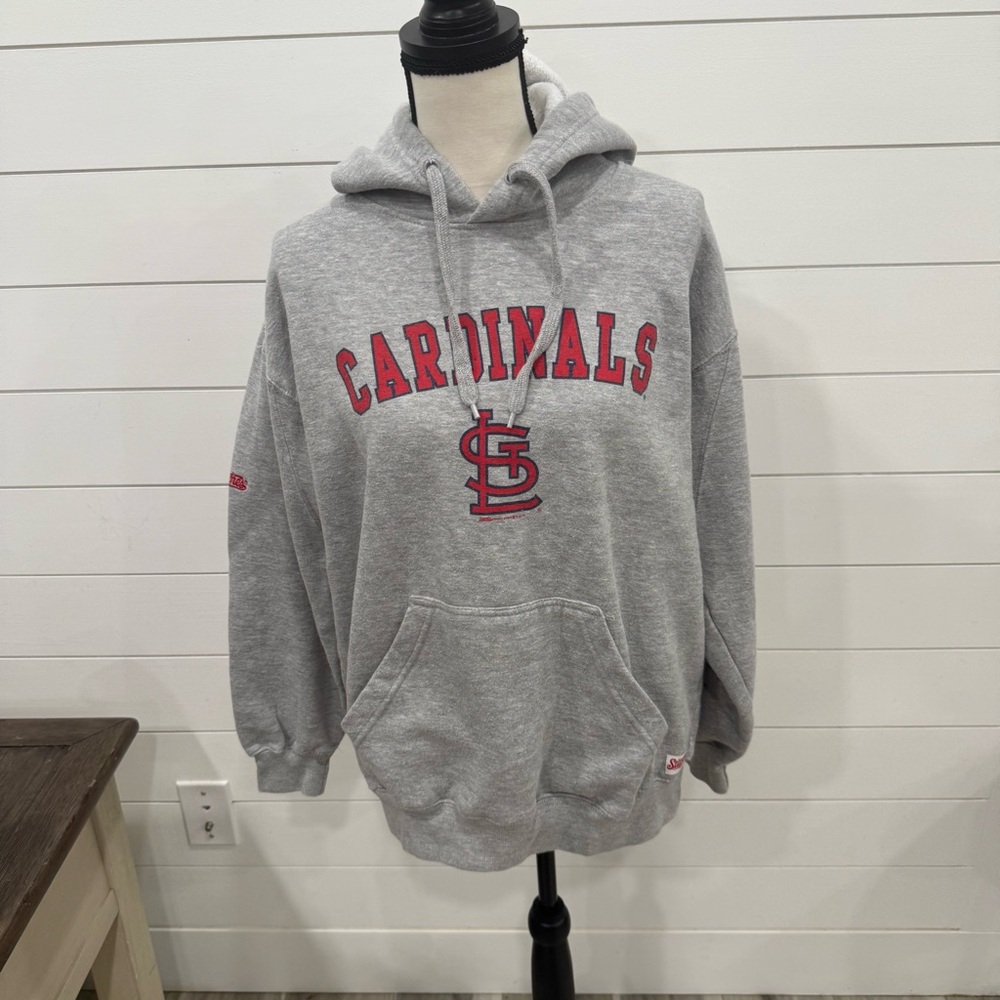 Stitches Gray Hoodie with Cardinals Logo
